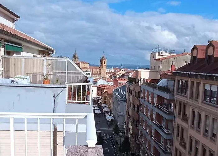 شقة Atico Quintana I - Con Terraza, Vistas A La Ciudad, En El Centro, Con Wifi Y Garaje